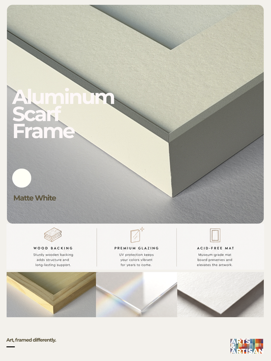 Aluminum Scarf Frame White by Arts & Artisan