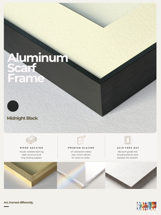Aluminum Scarf Frame Black by Arts & Artisan