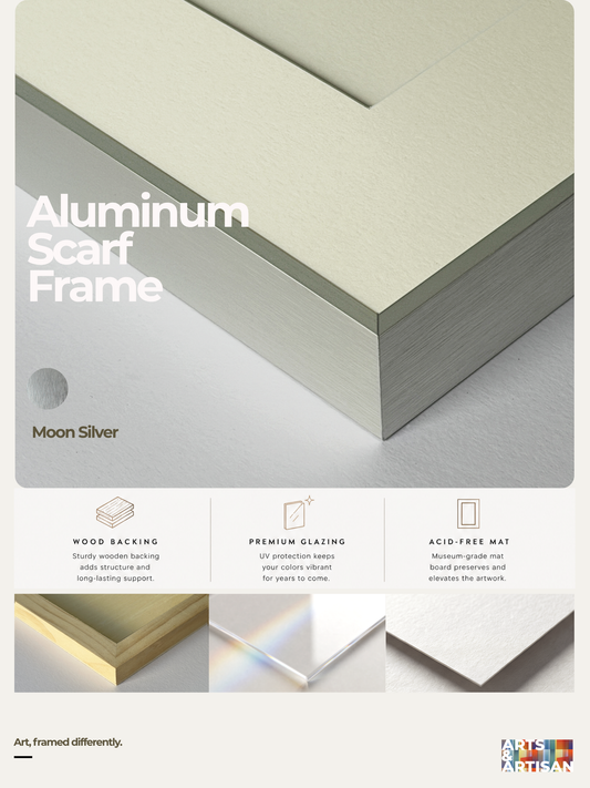 Aluminum Scarf Frame in Silver by Arts & Artisan