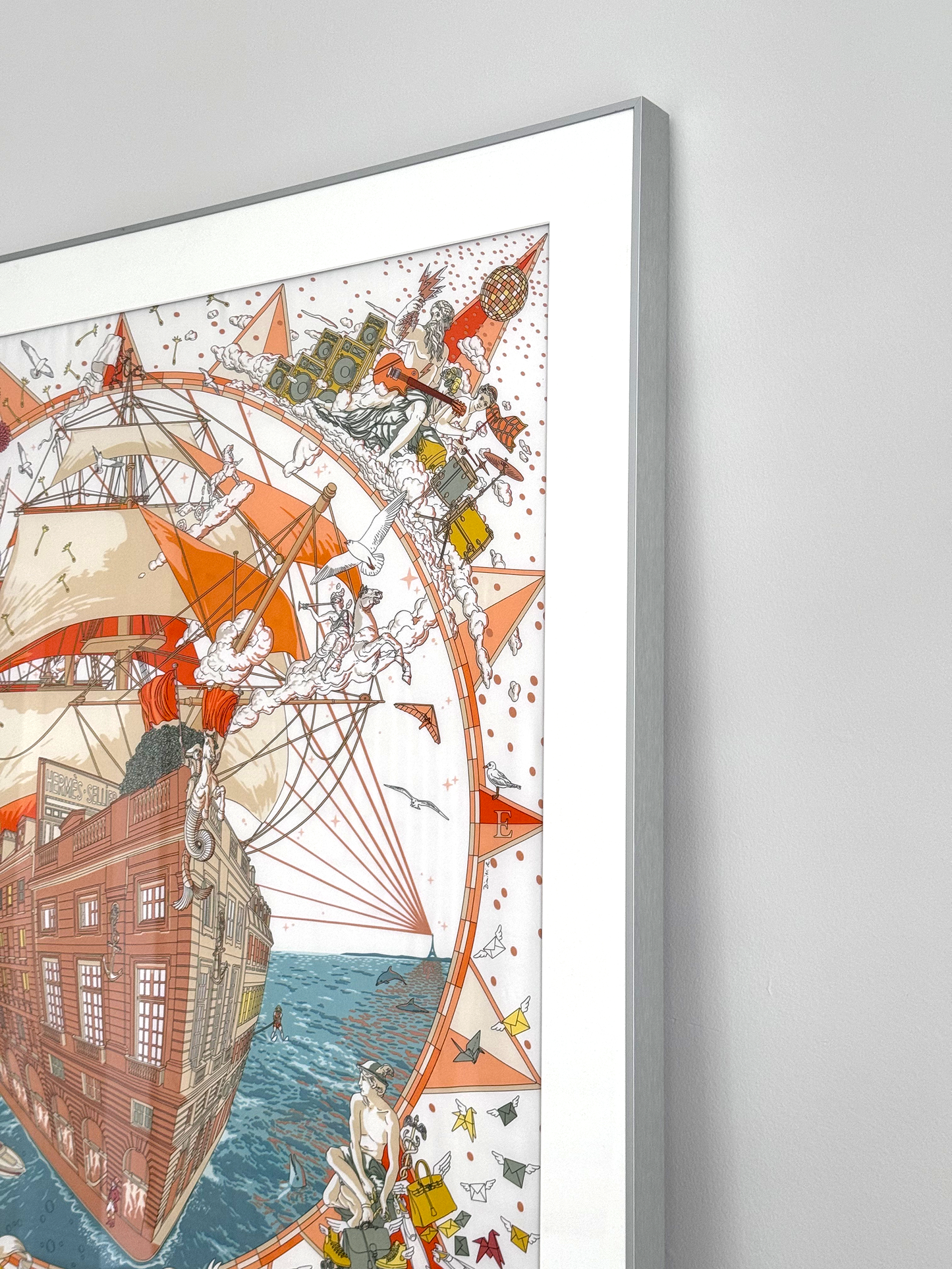 Scarf 70 | Scarf Frame in Silver | Hermès Scarf Frame | Silk Scarf Frame