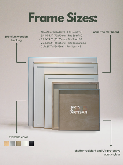 scarf frame, hermes scarf frame, hermes scarf framed, silk scarf frame, hermes scarf framing, scarf framing, acrylic scarf frame