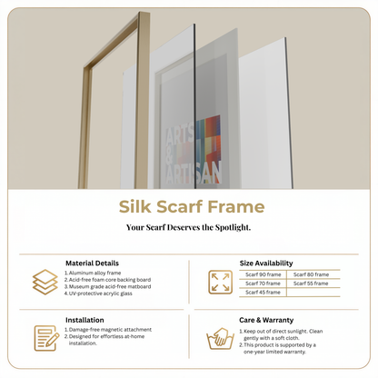 scarf frame, hermes scarf frame, hermes scarf framed, silk scarf frame, hermes scarf framing, scarf framing, acrylic scarf frame