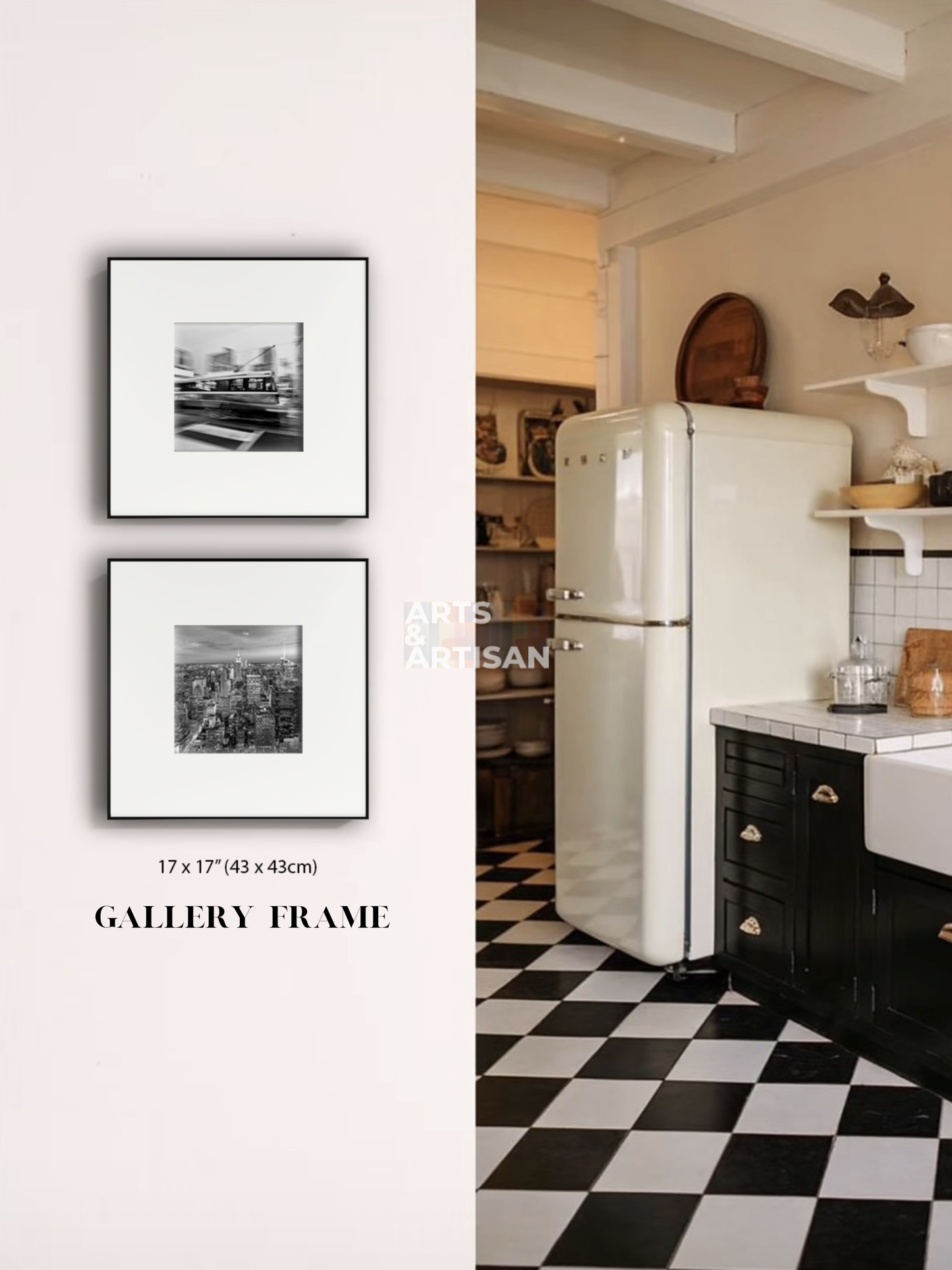 Black Gallery Frame | Museum Quality Frame for Modern Art Display | Minimalist Art Frame