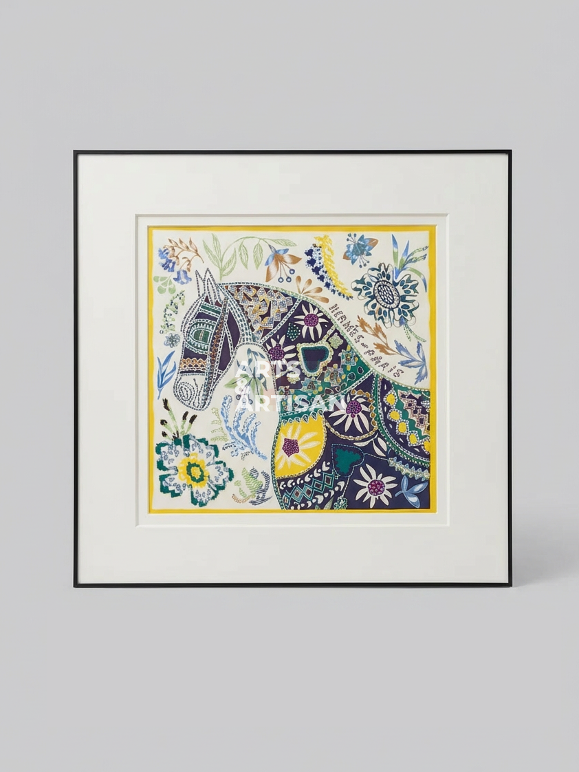 scarf frame, hermes scarf frame, hermes scarf framed, silk scarf frame, hermes scarf framing, scarf framing, acrylic scarf frame