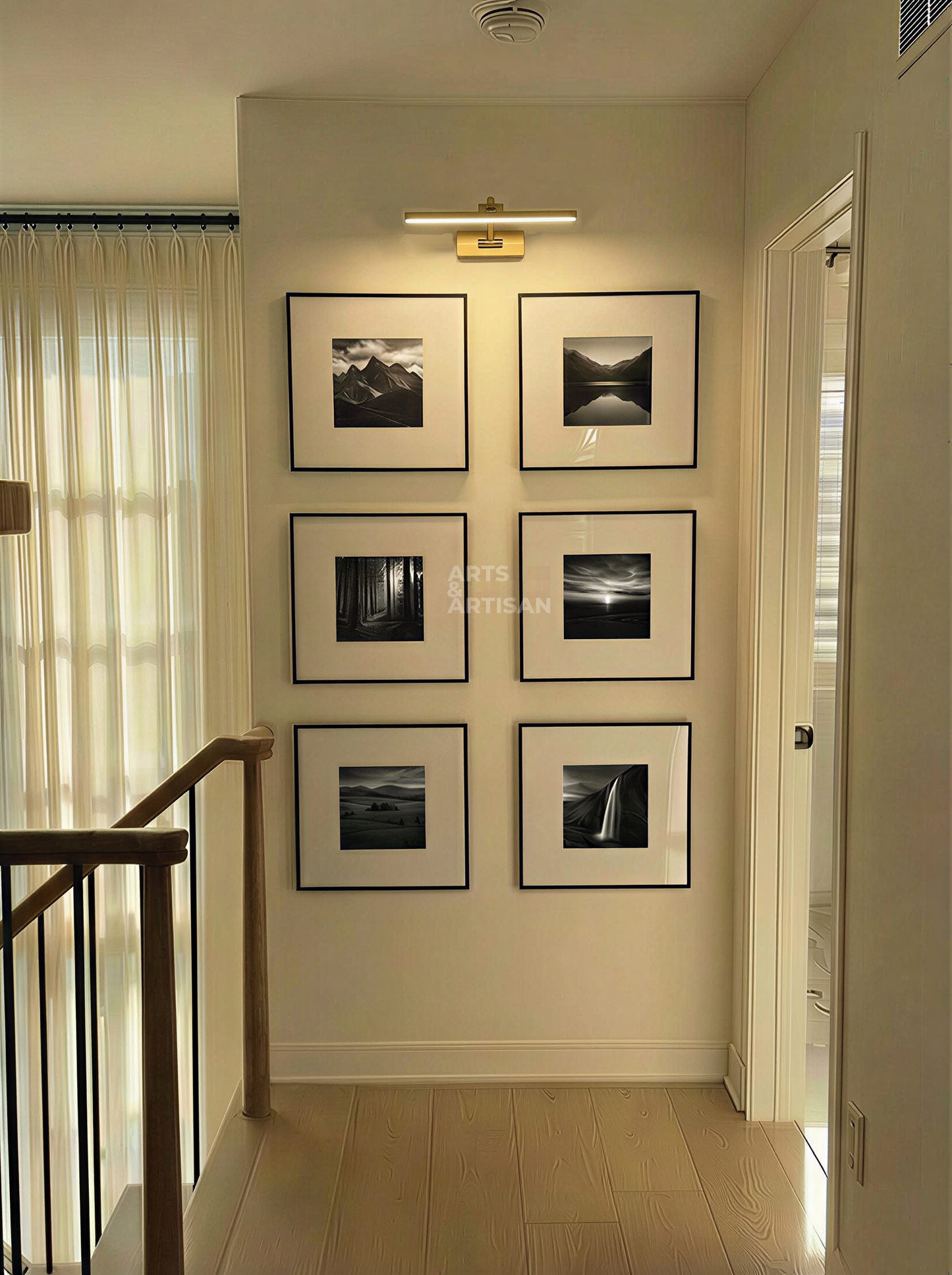 Gallery Wall Frame 17x17" Black Aluminum | Slim Modern Minimalist Picture Frame Art Display