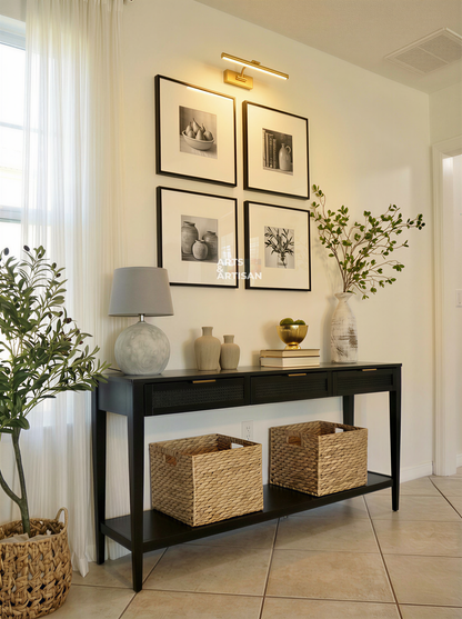 Gallery Wall Frame 17x17" Black Aluminum | Slim Modern Minimalist Picture Frame Art Display