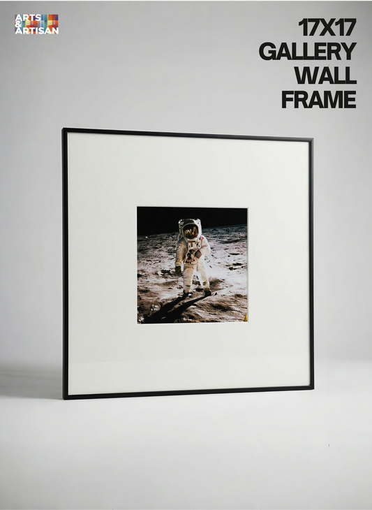 black aluminum frame, Gallery Wall Frame, metal picture frame,17x17 Frame, minimalist art frame, framed wall decor, modern home decor, wall art frame, square picture frame, slim picture frame, black gallery frame